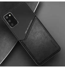 Бізнес чохол бампер GENEROUS для Samsung Galaxy A03s з скла і штучної шкіри