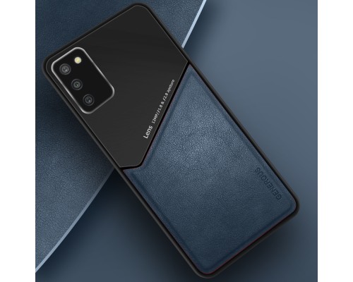 Бізнес чохол бампер GENEROUS для Samsung Galaxy A03s з скла і штучної шкіри Бізнес чохол бампер GENEROUS для Samsung Galaxy A03s з скла і штучної шкіри