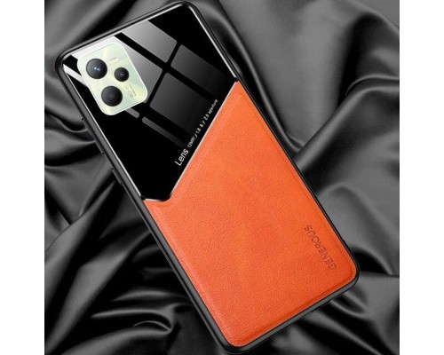 Бізнес чехол бампер GENEROUS для Realme C35 зі скла і штучної шкіри Бізнес чехол бампер GENEROUS для Realme C35 зі скла і штучної шкіри