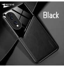 Бізнес чохол бампер GENEROUS для Huawei Honor 70 зі скла і штучної шкіри