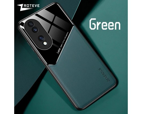 Бізнес чохол бампер GENEROUS для Huawei Honor 70 зі скла і штучної шкіри