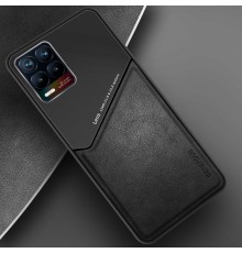 Бізнес чохол бампер GENEROUS для Realme 8 5G зі скла і штучної шкіри