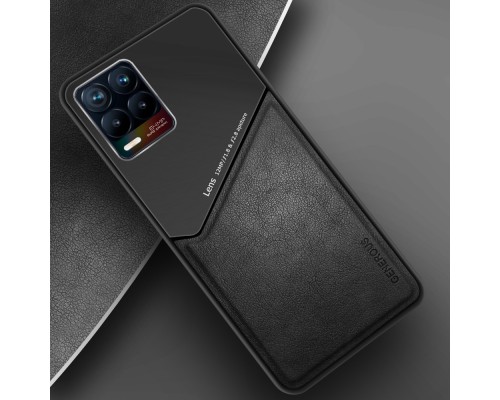 Бізнес чохол бампер GENEROUS для Realme 8 5G зі скла і штучної шкіри Бізнес чохол бампер GENEROUS для Realme 8 5G зі скла і штучної шкіри