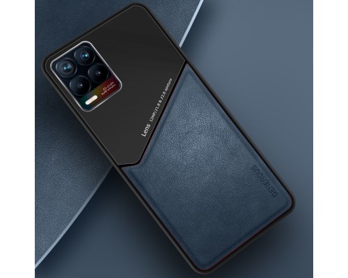 Бізнес чохол бампер GENEROUS для Realme 8 5G зі скла і штучної шкіри Бізнес чохол бампер GENEROUS для Realme 8 5G зі скла і штучної шкіри