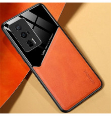 Бізнес чохол бампер GENEROUS для Xiaomi Poco F5 Pro зі скла і штучної шкіри