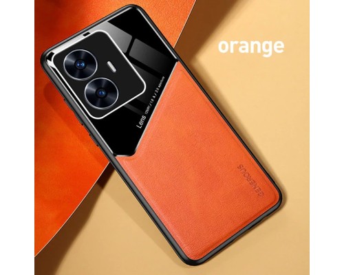 Бізнес чохол бампер GENEROUS для Realme C55 зі скла і штучної шкіри Бізнес чохол бампер GENEROUS для Realme C55 зі скла і штучної шкіри