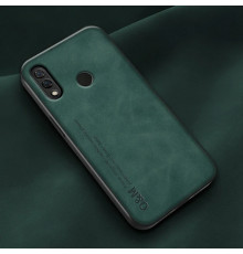 Шкіряний чохол Sheepskin з магнітом для Huawei P Smart Z Green