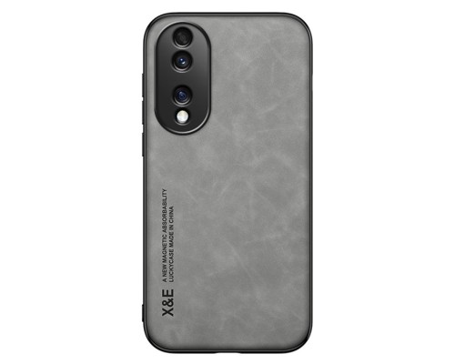 Шкіряний чохол Sheepskin з магнітом для Huawei Honor 70 Light gray Шкіряний чохол Sheepskin з магнітом для Huawei Honor 70 Light gray