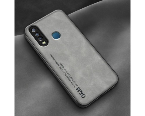 Шкіряний чохол Sheepskin з магнітом для Vivo Y3 / Y11 / Y15 / Y17 Light gray Шкіряний чохол Sheepskin з магнітом для Vivo Y3 / Y11 / Y15 / Y17 Light gray