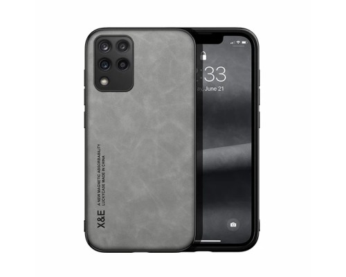 Шкіряний чохол Sheepskin з магнітом для Samsung Galaxy A12 Light gray Шкіряний чохол Sheepskin з магнітом для Samsung Galaxy A12 Light gray