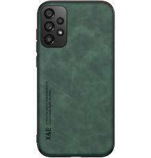Шкіряний чохол Sheepskin з магнітом для Samsung Galaxy A73 5G Green