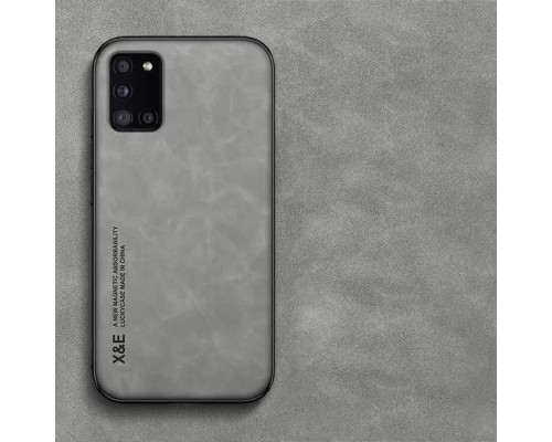 Шкіряний чохол Sheepskin з магнітом для Samsung Galaxy A31 Light gray Шкіряний чохол Sheepskin з магнітом для Samsung Galaxy A31 Light gray