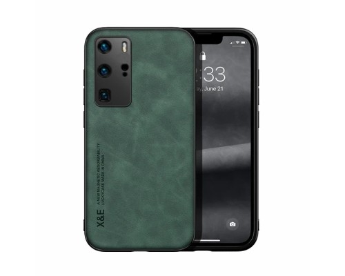 Шкіряний чохол Sheepskin з магнітом для Huawei P40 Pro Green Шкіряний чохол Sheepskin з магнітом для Huawei P40 Pro Green