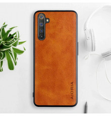 Шкіряний чохол AIORIA Vintage для Realme 6 orange