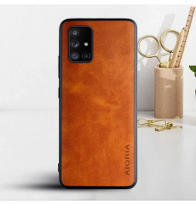 Шкіряний чохол AIORIA Vintage для Samsung Galaxy A71 orange