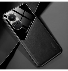 Бізнес чохол бампер GENEROUS для Oppo Reno10 Global зі скла і штучної шкіри