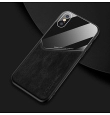 Бізнес чохол бампер GENEROUS для Apple Iphone XS Max зі скла і штучної шкіри