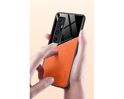 Бізнес чохол бампер GENEROUS для Xiaomi Mi 10 Ultra зі скла і штучної шкіри Бізнес чохол бампер GENEROUS для Xiaomi Mi 10 Ultra зі скла і штучної шкіри