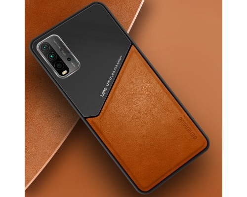 Бізнес чохол бампер GENEROUS для Xiaomi Redmi 9T з скла і штучної шкіри Бізнес чохол бампер GENEROUS для Xiaomi Redmi 9T з скла і штучної шкіри