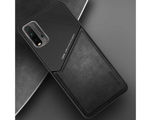 Бізнес чохол бампер GENEROUS для Xiaomi Redmi 9T з скла і штучної шкіри Бізнес чохол бампер GENEROUS для Xiaomi Redmi 9T з скла і штучної шкіри