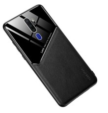 Бізнес чохол бампер GENEROUS для Oppo A5 2020 / A9 2020 / A11 зі скла і штучної шкіри