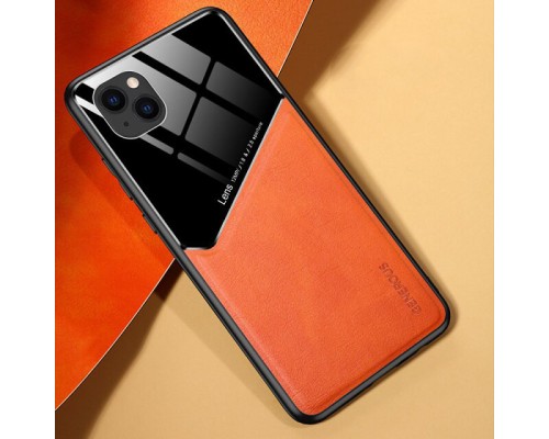 Бізнес чохол бампер GENEROUS для Apple Iphone 13 mini зі скла і штучної шкіри Бізнес чохол бампер GENEROUS для Apple Iphone 13 mini зі скла і штучної шкіри