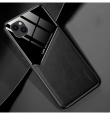 Бізнес чохол бампер GENEROUS для Apple Iphone 13 mini зі скла і штучної шкіри