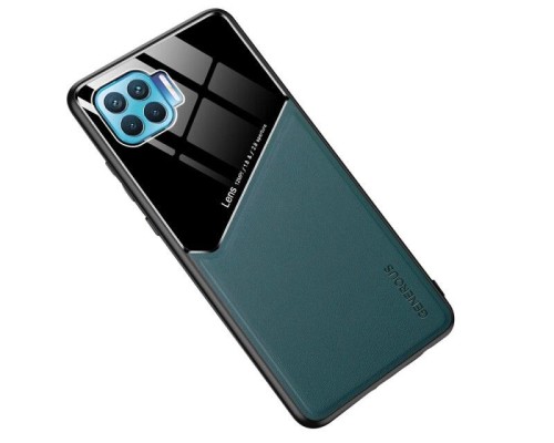 Бізнес чохол бампер GENEROUS для Oppo F17 Pro / Reno4 Lite зі скла і штучної шкіри Бізнес чохол бампер GENEROUS для Oppo F17 Pro / Reno4 Lite зі скла і штучної шкіри
