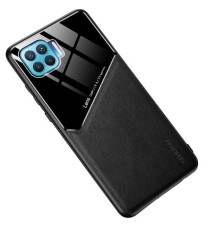 Бізнес чохол бампер GENEROUS для Oppo F17 Pro / Reno4 Lite зі скла і штучної шкіри