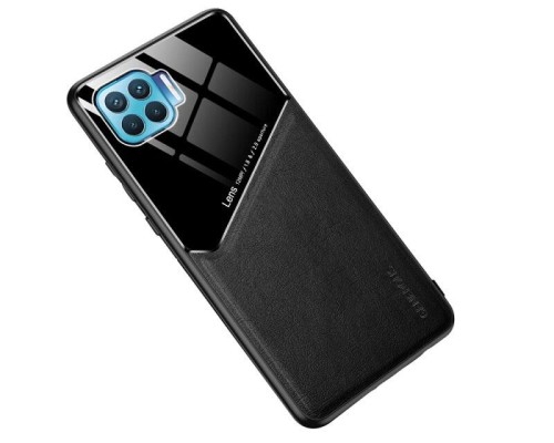 Бізнес чохол бампер GENEROUS для Oppo F17 Pro / Reno4 Lite зі скла і штучної шкіри Бізнес чохол бампер GENEROUS для Oppo F17 Pro / Reno4 Lite зі скла і штучної шкіри