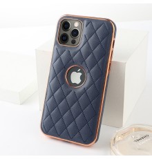 Розкішний м'який чохол Premium Lambskin case для Apple Iphone 13 Pro Max Blue