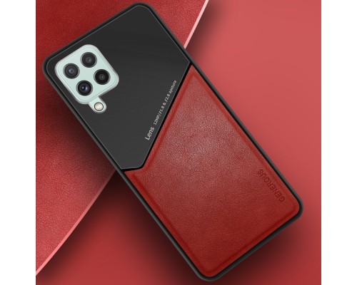 Бізнес чохол бампер GENEROUS для Samsung Galaxy A22 4G з скла і штучної шкіри Бізнес чохол бампер GENEROUS для Samsung Galaxy A22 4G з скла і штучної шкіри
