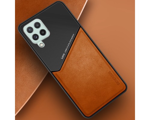Бізнес чохол бампер GENEROUS для Samsung Galaxy A22 4G з скла і штучної шкіри Бізнес чохол бампер GENEROUS для Samsung Galaxy A22 4G з скла і штучної шкіри