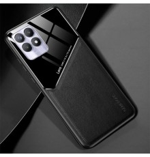 Бізнес чехол бампер GENEROUS для Realme 8i зі скла і штучної шкіри