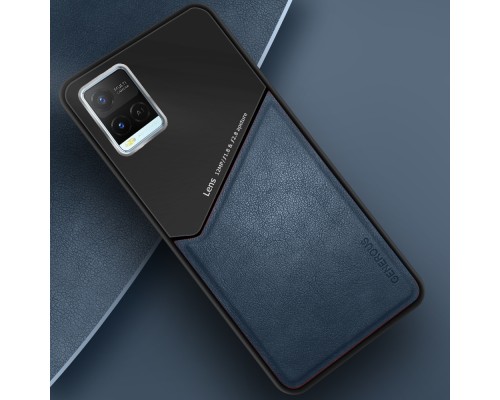 Бізнес чохол-бампер GENEROUS для Vivo Y33s 4G зі скла та штучної шкіри Бізнес чохол-бампер GENEROUS для Vivo Y33s 4G зі скла та штучної шкіри