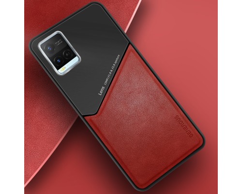 Бізнес чохол-бампер GENEROUS для Vivo Y33s 4G зі скла та штучної шкіри Бізнес чохол-бампер GENEROUS для Vivo Y33s 4G зі скла та штучної шкіри