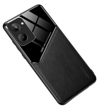 Бізнес чохол бампер GENEROUS для Realme 10 Pro 5G зі скла і штучної шкіри