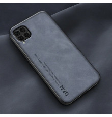 Шкіряний чохол Sheepskin з магнітом для Huawei P40 Lite Blue