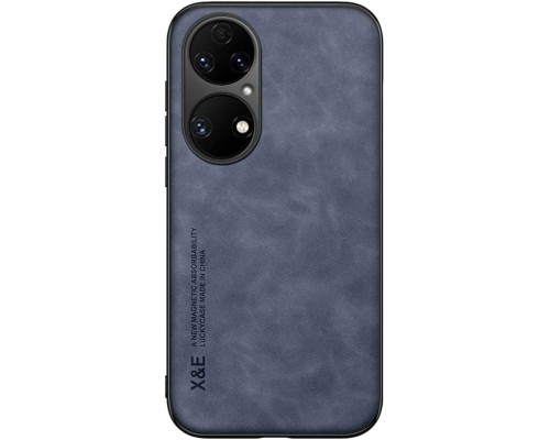 Шкіряний чохол Sheepskin з магнітом для Huawei P50 Blue Шкіряний чохол Sheepskin з магнітом для Huawei P50 Blue