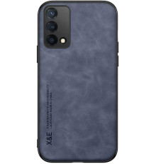 Шкіряний чохол Sheepskin з магнітом для Realme GT Master Blue