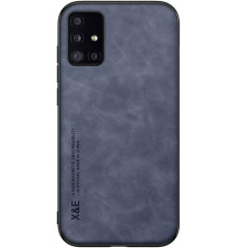 Шкіряний чохол Sheepskin з магнітом для Samsung Galaxy A51 4G Blue