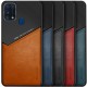 Бізнес чохол бампер GENEROUS для Samsung Galaxy M31 з скла і штучної шкіри