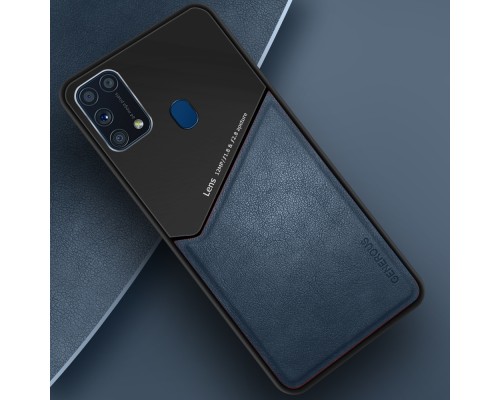 Бізнес чохол бампер GENEROUS для Samsung Galaxy M31 з скла і штучної шкіри Бізнес чохол бампер GENEROUS для Samsung Galaxy M31 з скла і штучної шкіри