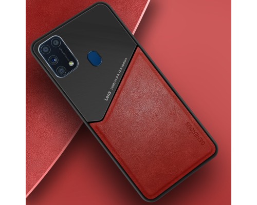 Бізнес чохол бампер GENEROUS для Samsung Galaxy M31 з скла і штучної шкіри Бізнес чохол бампер GENEROUS для Samsung Galaxy M31 з скла і штучної шкіри