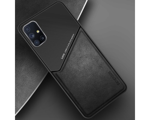 Бізнес чохол бампер GENEROUS для Samsung Galaxy A51 4G з скла і штучної шкіри Бізнес чохол бампер GENEROUS для Samsung Galaxy A51 4G з скла і штучної шкіри