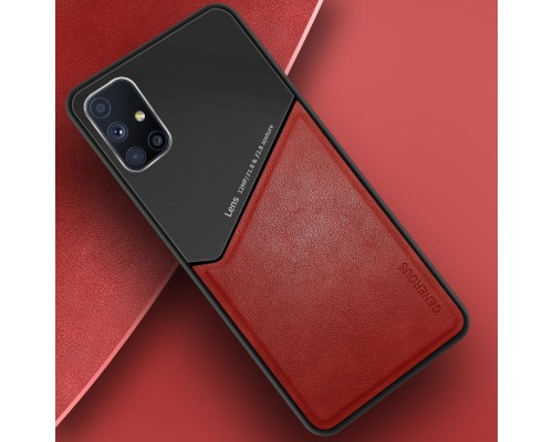Бізнес чохол бампер GENEROUS для Samsung Galaxy A51 4G з скла і штучної шкіри Бізнес чохол бампер GENEROUS для Samsung Galaxy A51 4G з скла і штучної шкіри