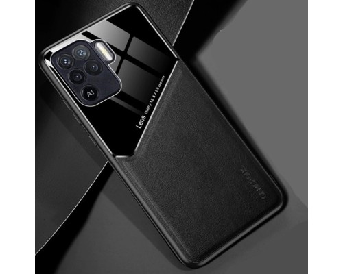 Бізнес чохол бампер GENEROUS для Oppo F19 Pro / Reno5 Lite зі скла і штучної шкіри