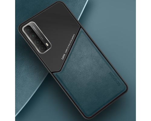 Бізнес чохол бампер GENEROUS для Huawei P Smart 2021 зі скла і штучної шкіри