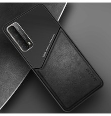 Бізнес чохол бампер GENEROUS для Huawei P Smart 2021 зі скла і штучної шкіри