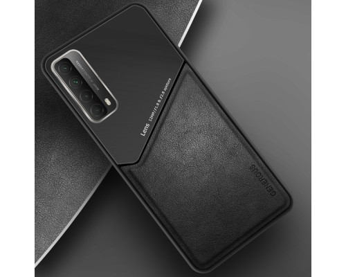 Бізнес чохол бампер GENEROUS для Huawei P Smart 2021 зі скла і штучної шкіри